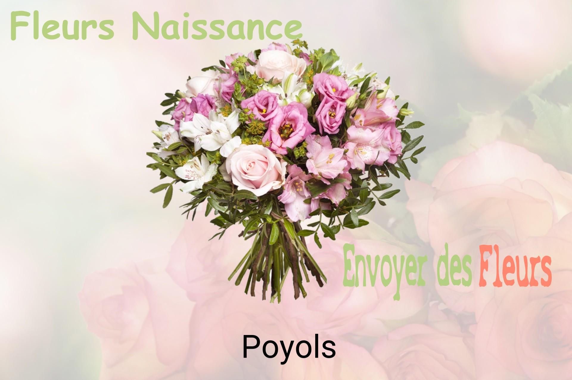 Bouquet de fleurs de naissance livré à Poyols