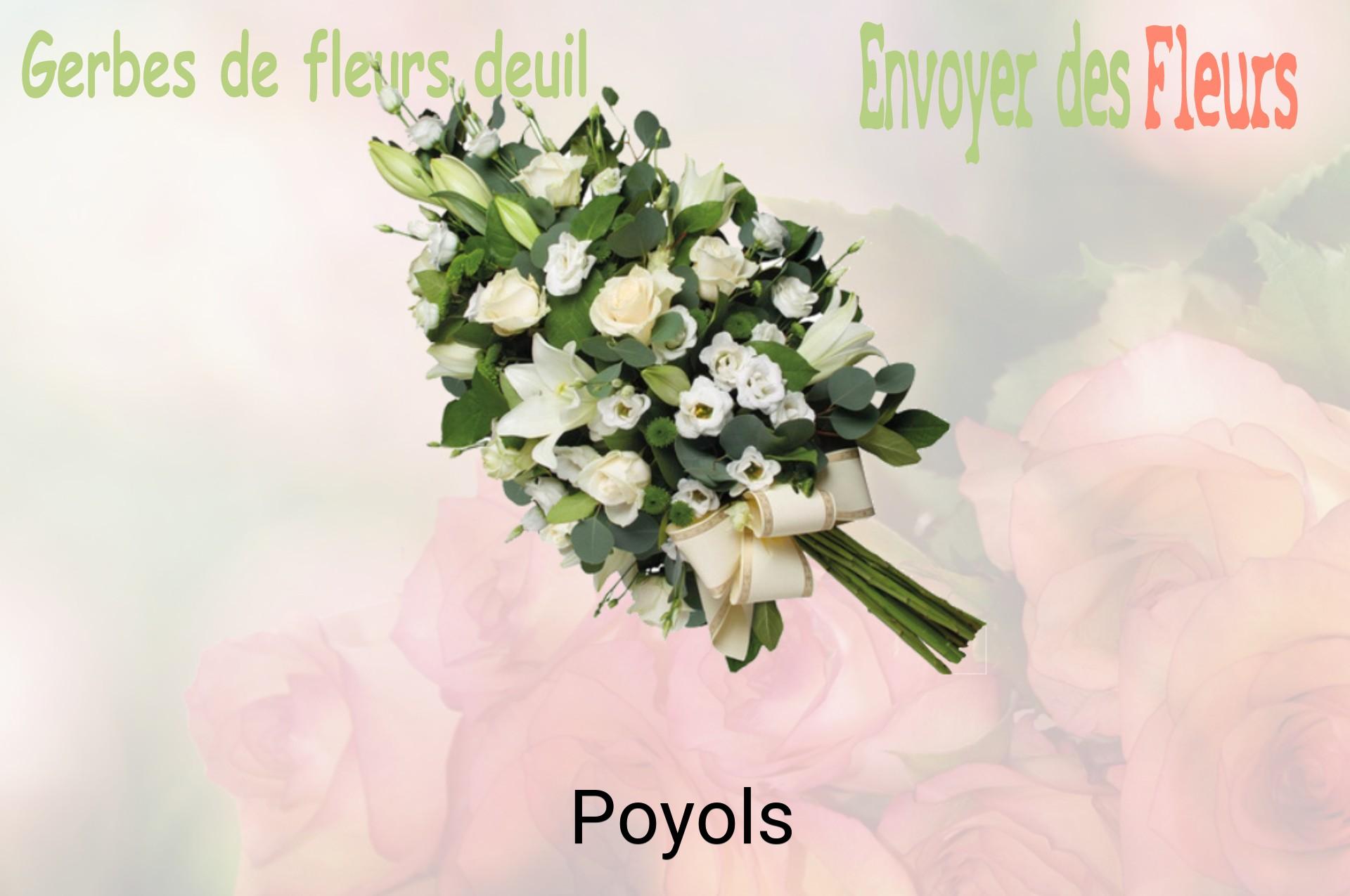 Gerbe de fleurs de deuil livrée à Poyols